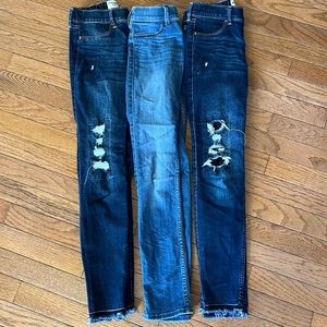 Girls Abercrombie pull on Jean leggings